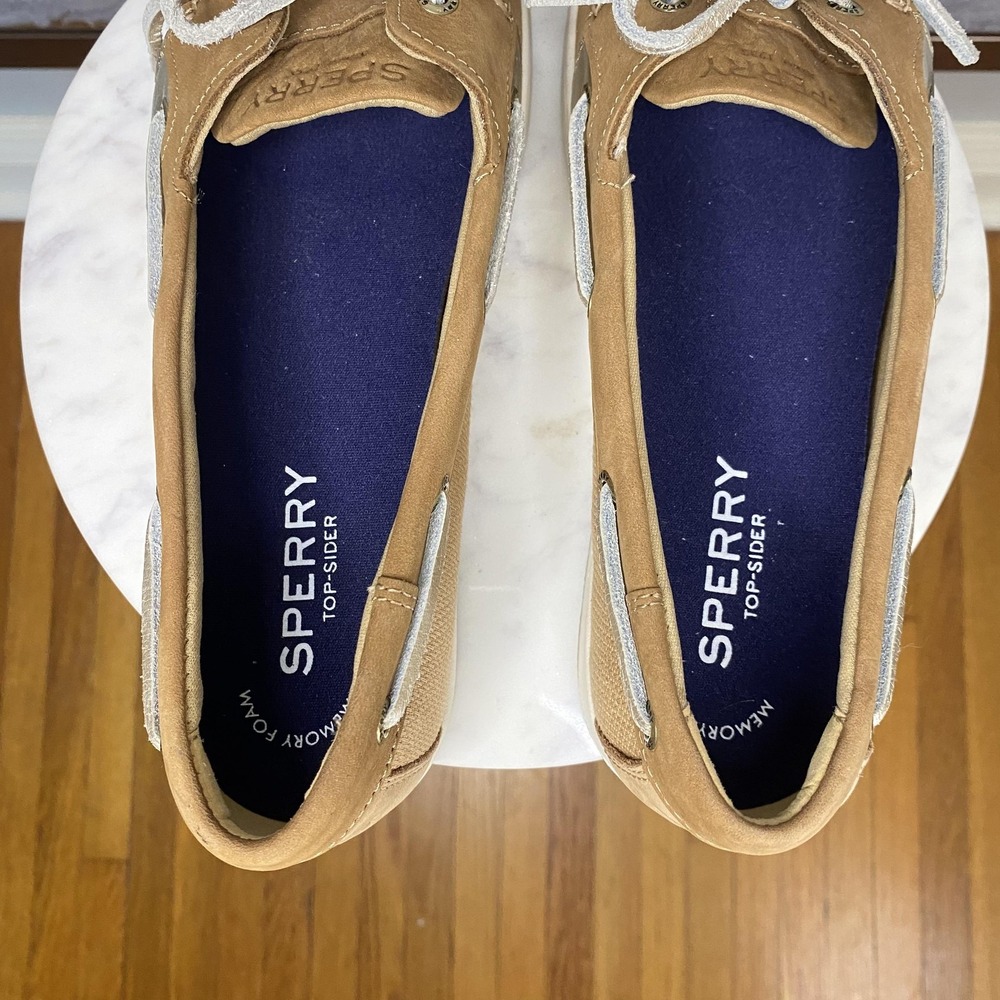 Sperry Top-Sider Shoes Womens Size 8.5 Brown Leather Boat Memory Foam STS85980 - Picture 8 of 11